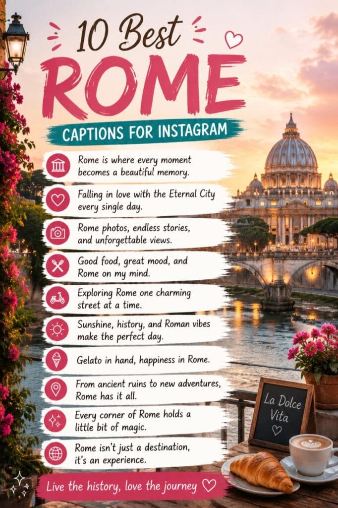 Rome ig captions