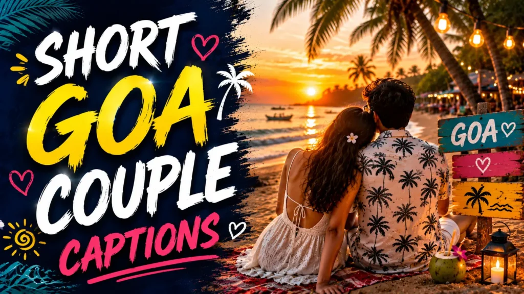 Short goa couple captions Short goa couple captions