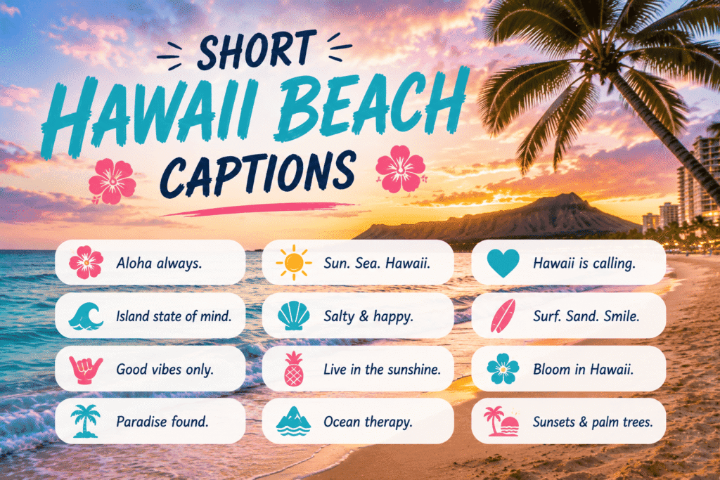 Short hawaii beach captions Short hawaii beach captions