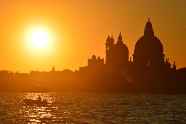 Sunset in venice captions