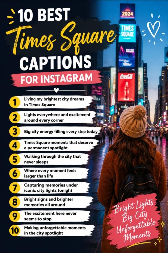 Times square captions Times square captions