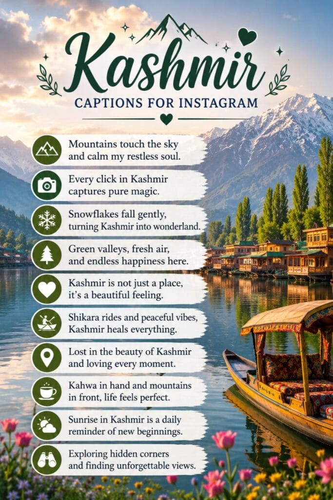 Top kashmir captions Top kashmir captions