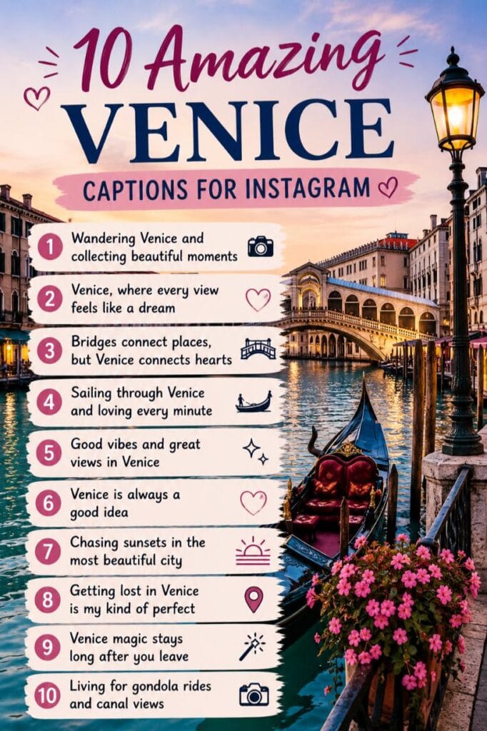 Top venice captions