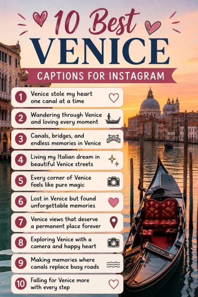 Venice captions on instagram