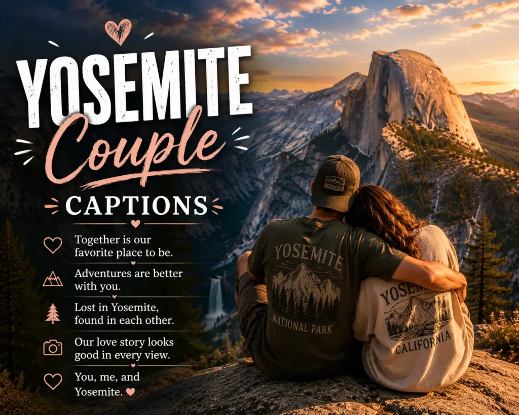 Yosemite couple captions