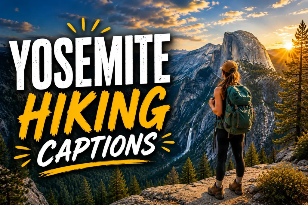 Yosemite hiking captions