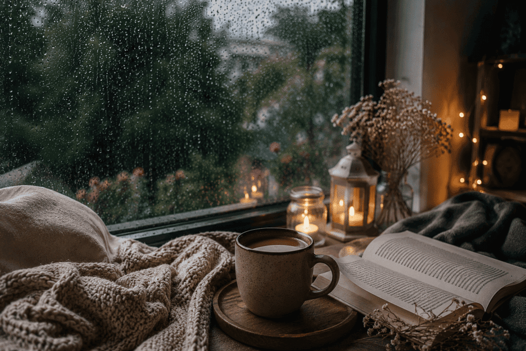 198+ best rainy day at home captions for instagram (cozy, funny & aesthetic)