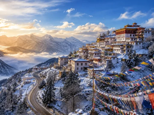 198+ best tawang captions for instagram (aesthetic, monastery & snow)