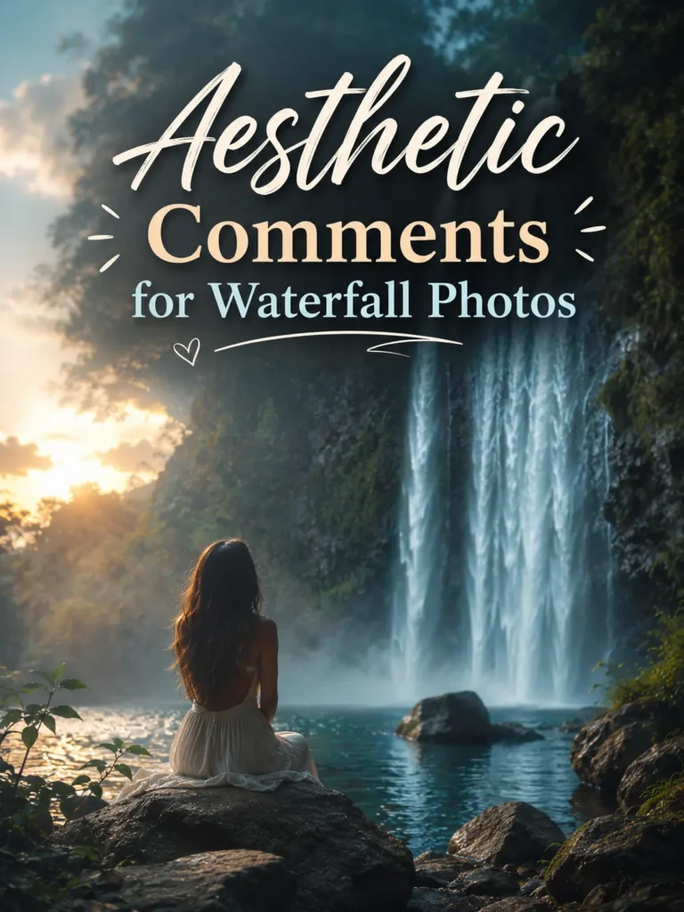 Aesthetic comments for waterfall photos