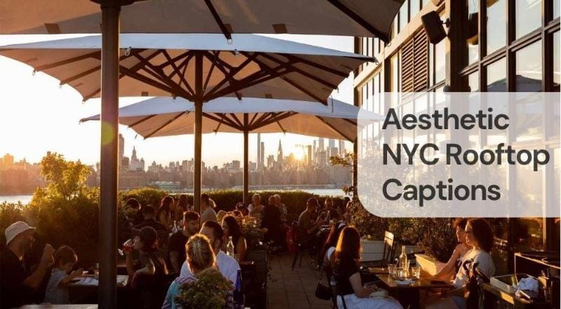 Aesthetic nyc rooftop captions