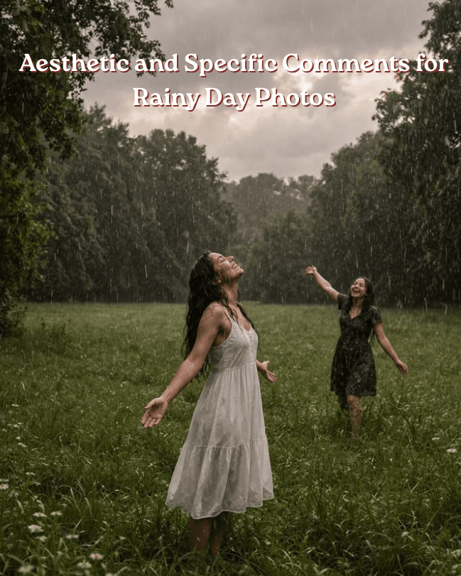 Aesthetic and specific comments for rainy day photos