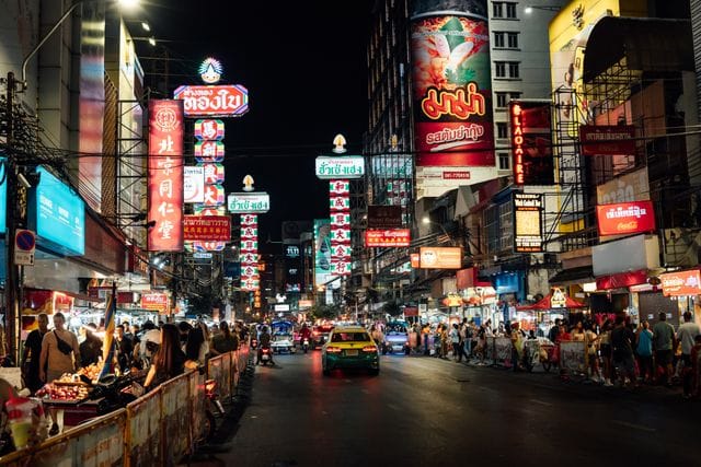 Bangkok night captions Bangkok night captions