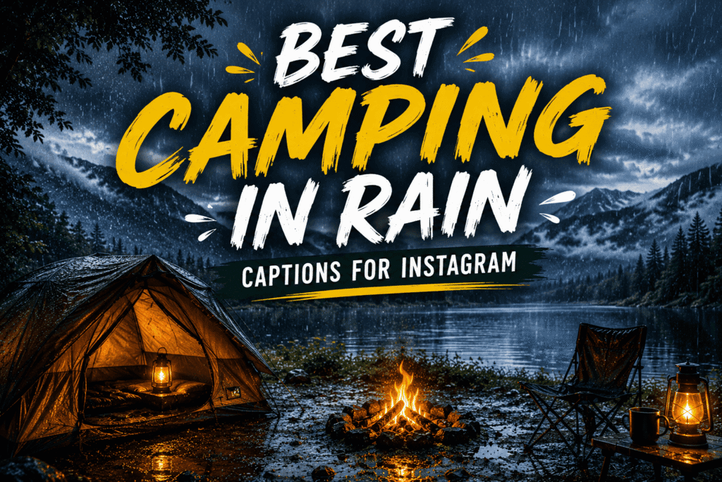 Best camping in rain captions for instagram 1 Best camping in rain captions for instagram
