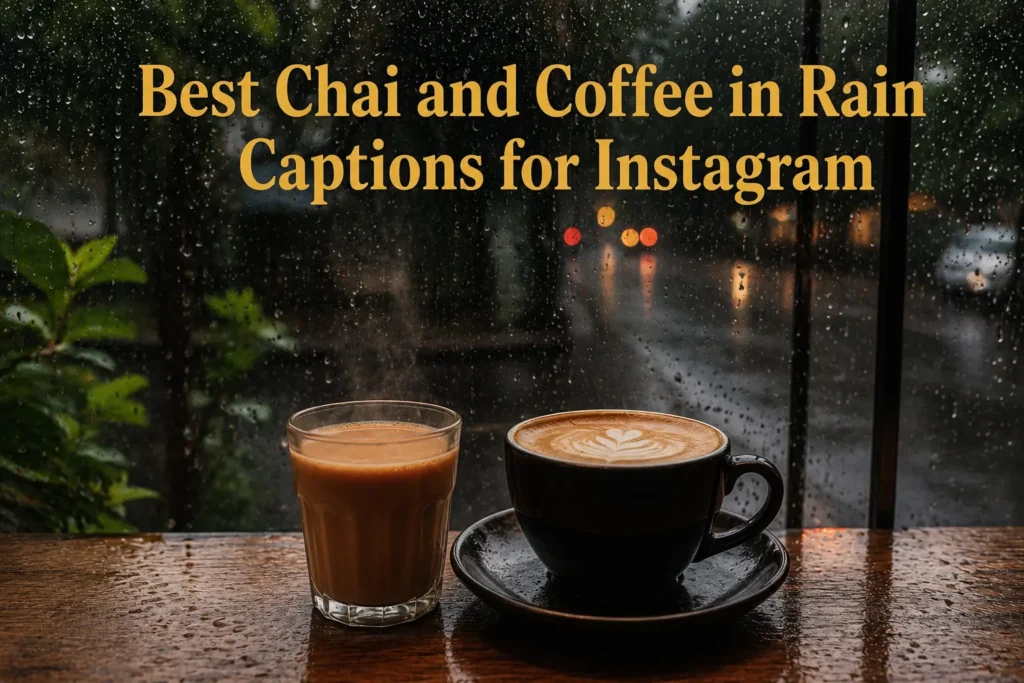 Best chai and coffee in rain captions for instagram