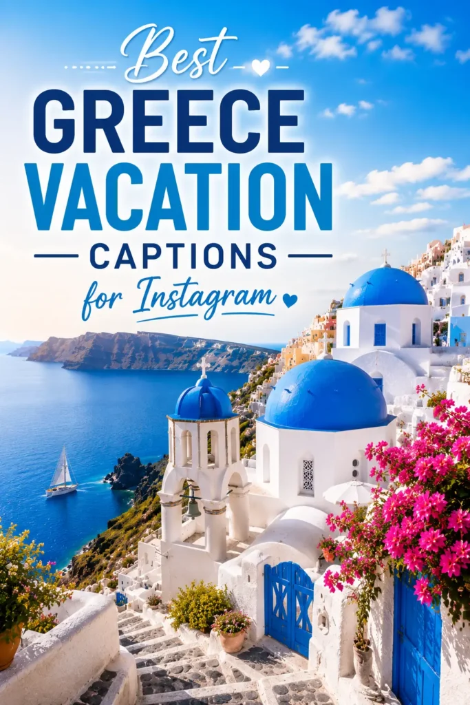 Best greece vacation captions for instagram Best greece vacation captions for instagram