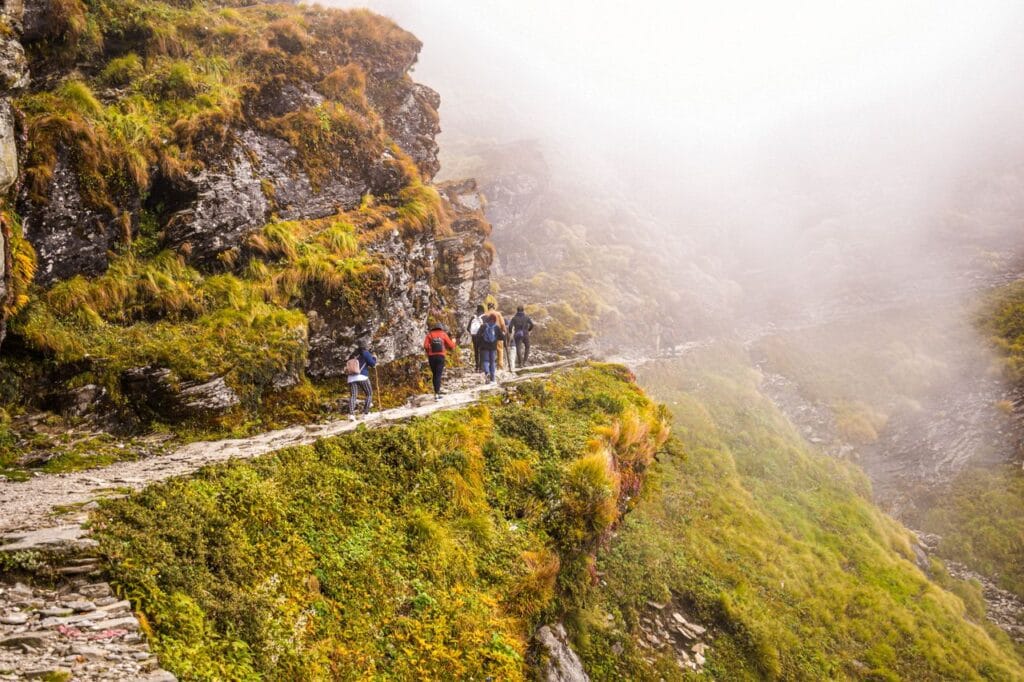 Best monsoon trekking captions