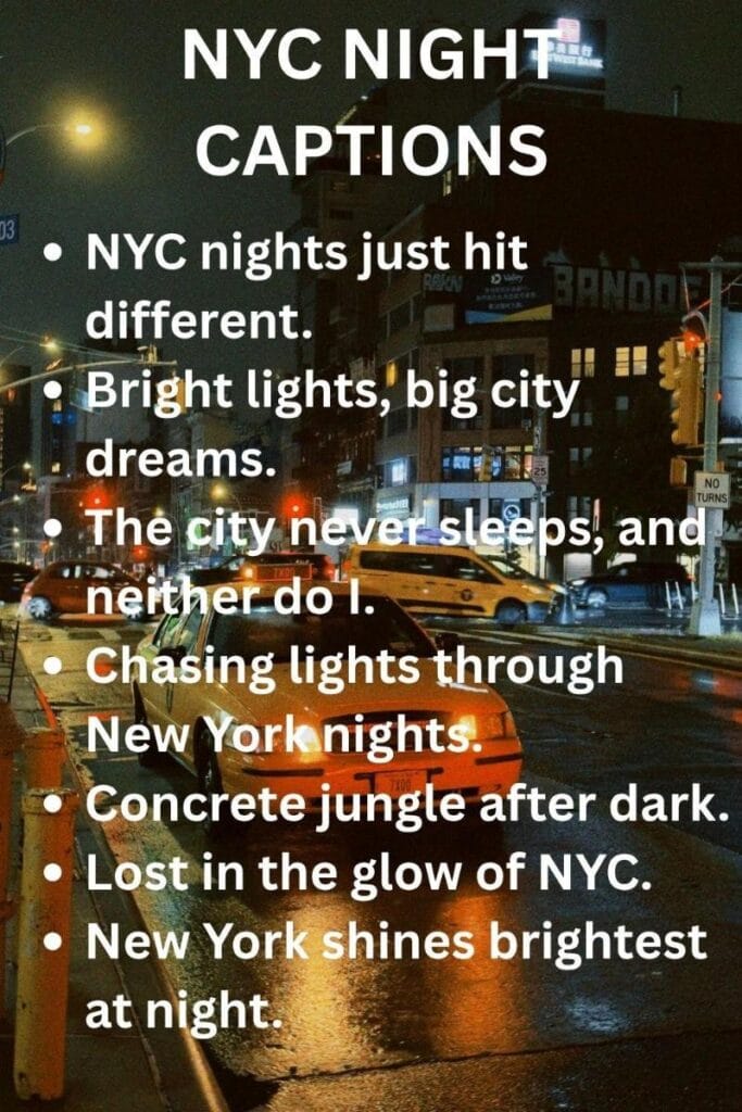 Best nyc night captions for ig Best nyc night captions for ig