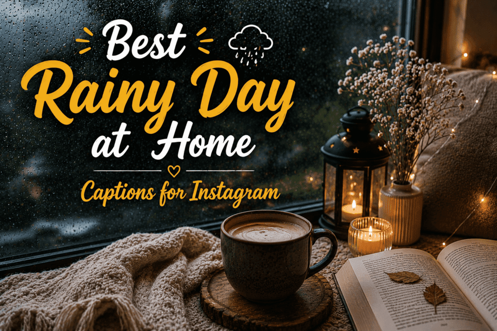 Best rainy day at home captions for instagram