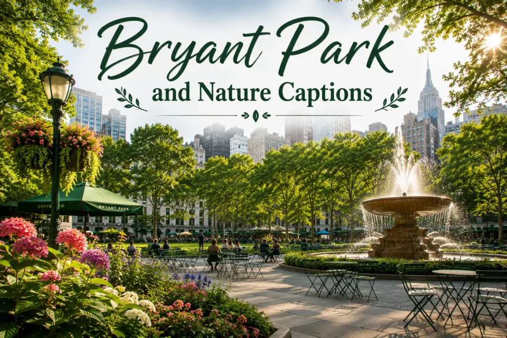 Bryant park and nature captions Bryant park and nature captions