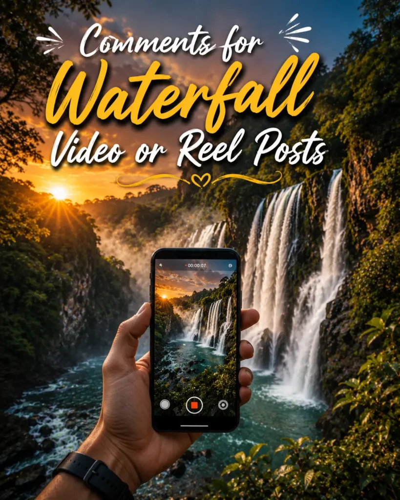 Comments for waterfall video or reel posts