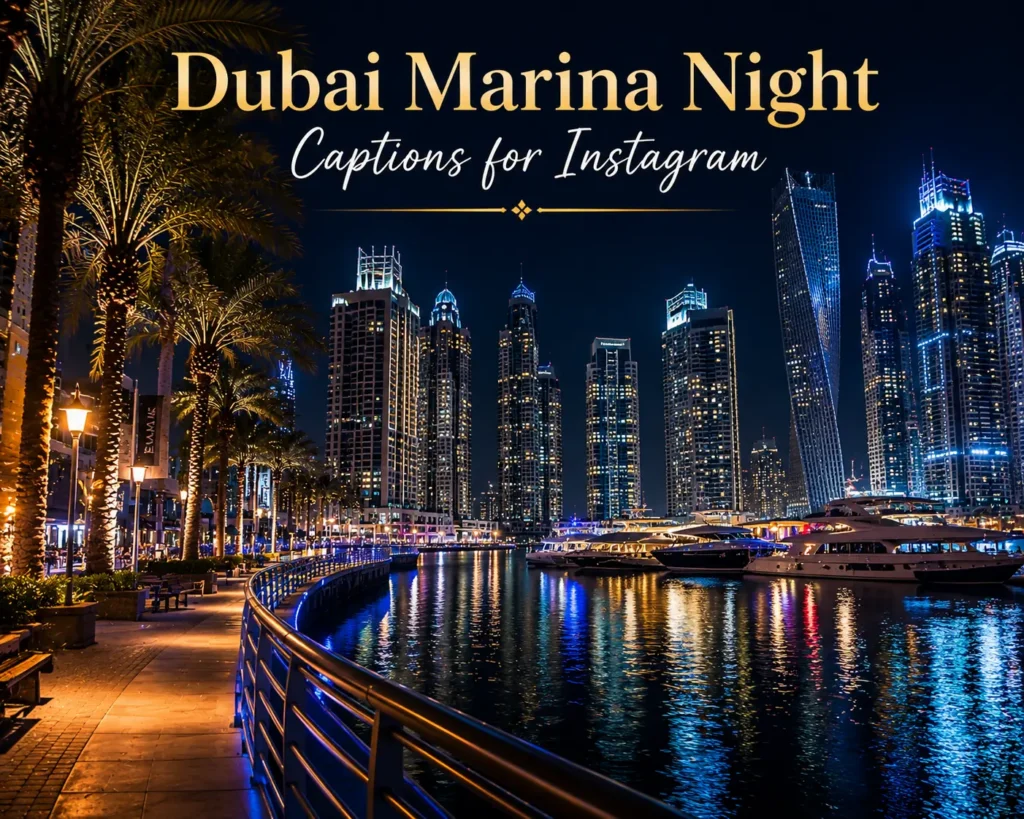 Dubai marina night captions for instagram 1 Dubai marina night captions for instagram