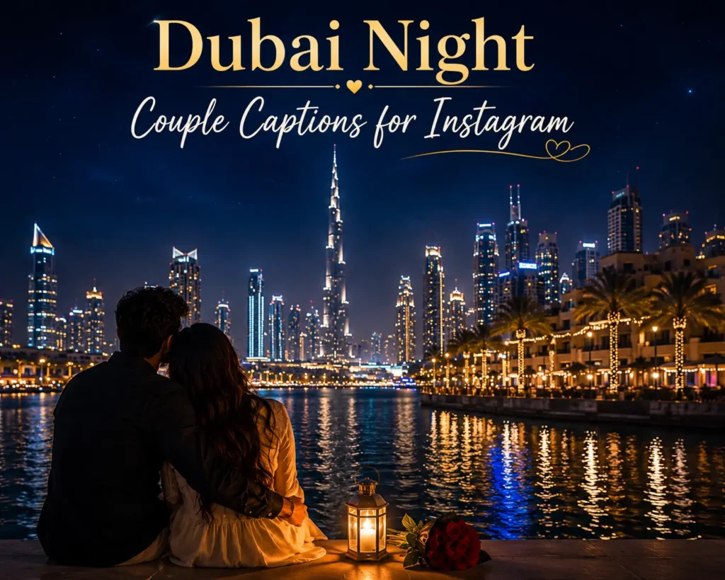 Dubai night couple captions for instagram 1 Dubai night couple captions for instagram