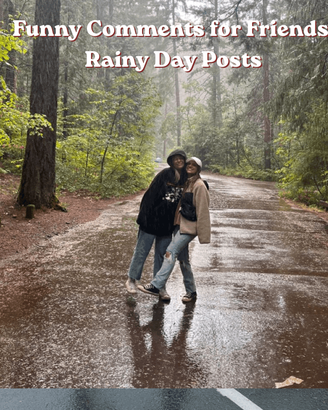 Funny comments for friends' rainy day posts