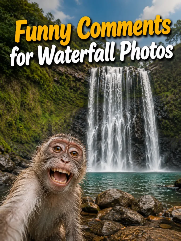 Funny comments for waterfall photos