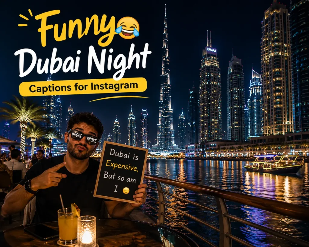 Funny dubai night captions for instagram 1 Funny dubai night captions for instagram