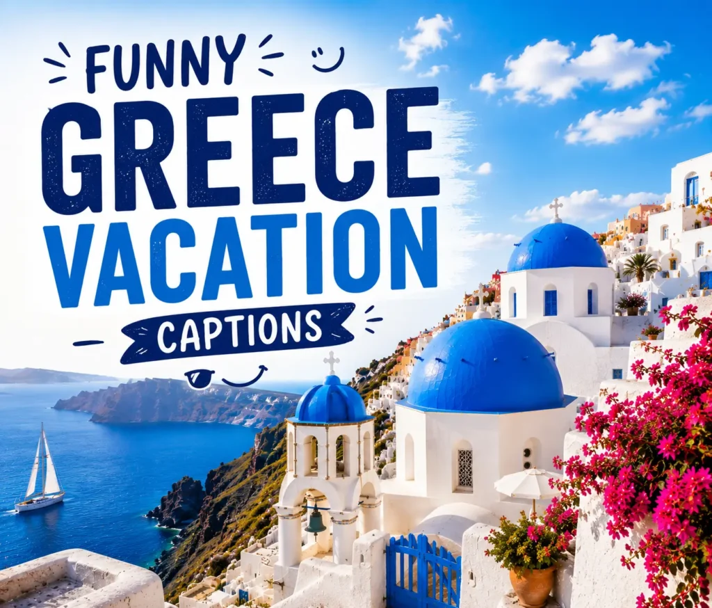 Funny greece vacation captions Funny greece vacation captions