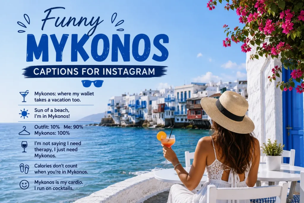 Funny mykonos captions for instagram 2 Funny mykonos captions for instagram