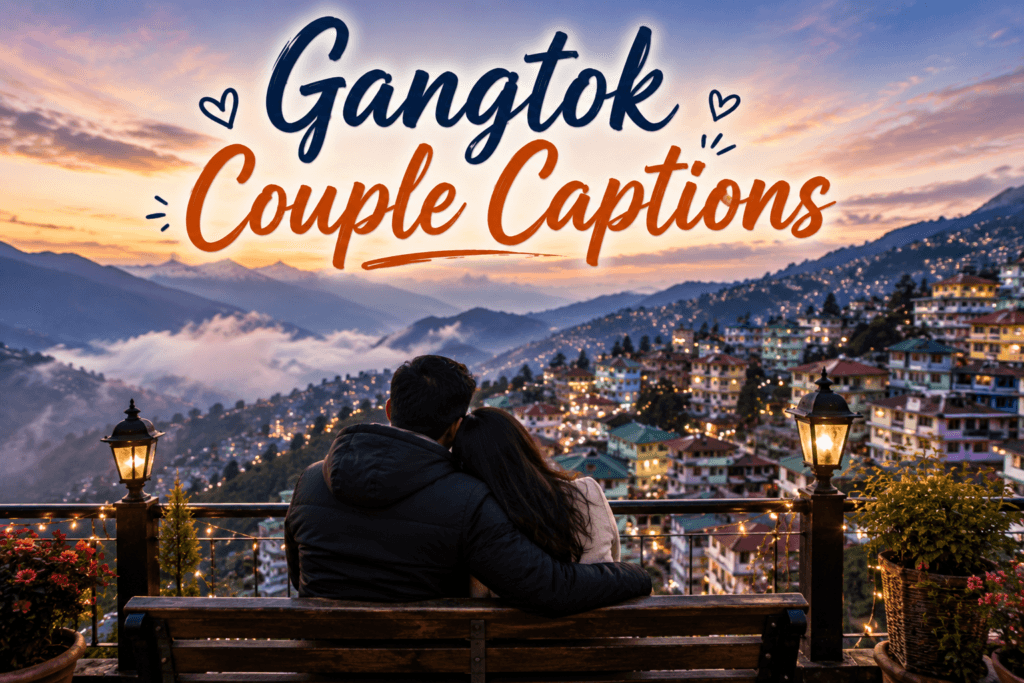 Gangtok couple captions