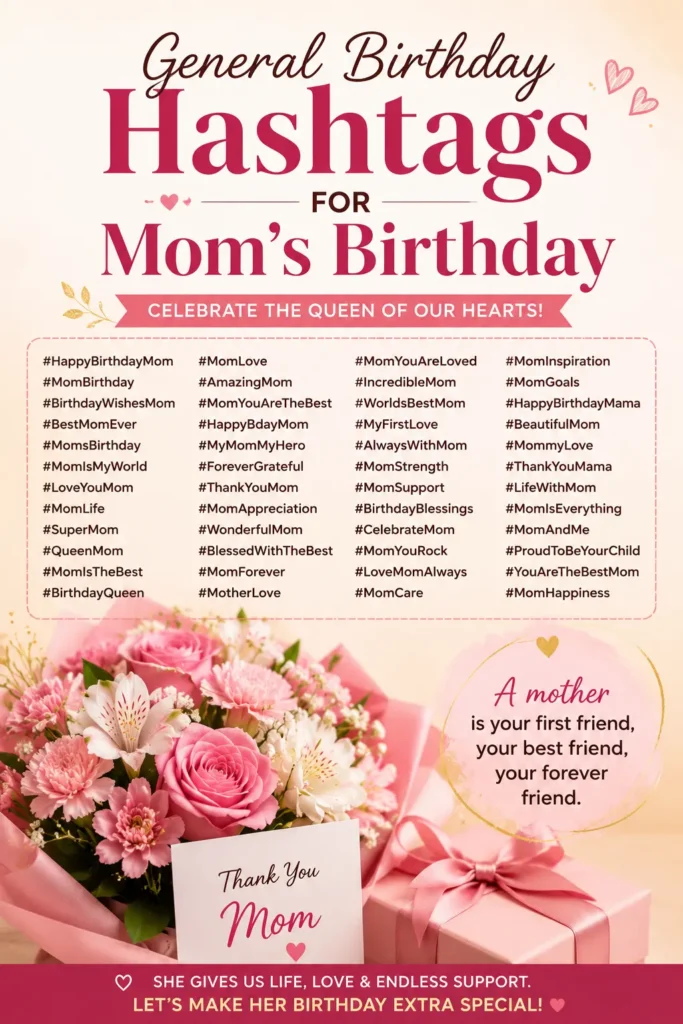 General birthday hashtags for moms birthday 1 General birthday hashtags for mom’s birthday