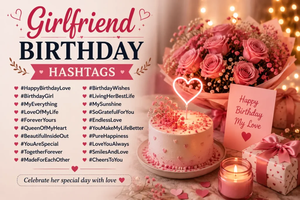Girlfriend birthday hashtags