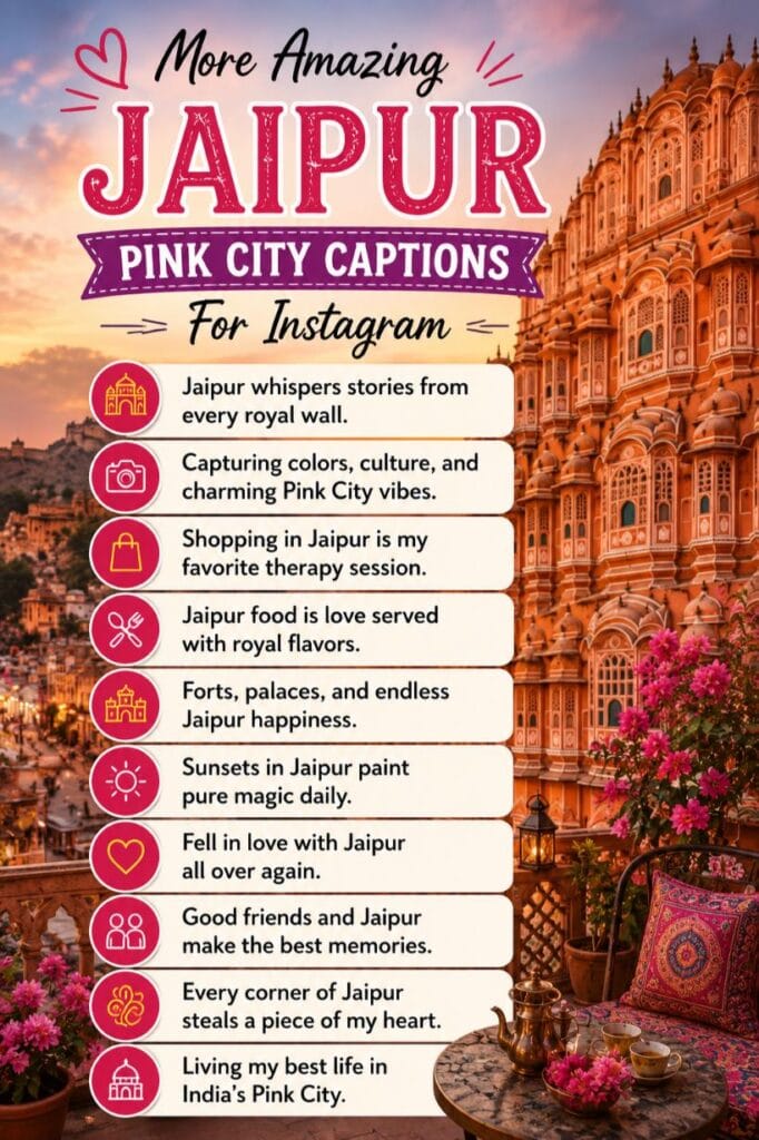 Jaipur captions instagram