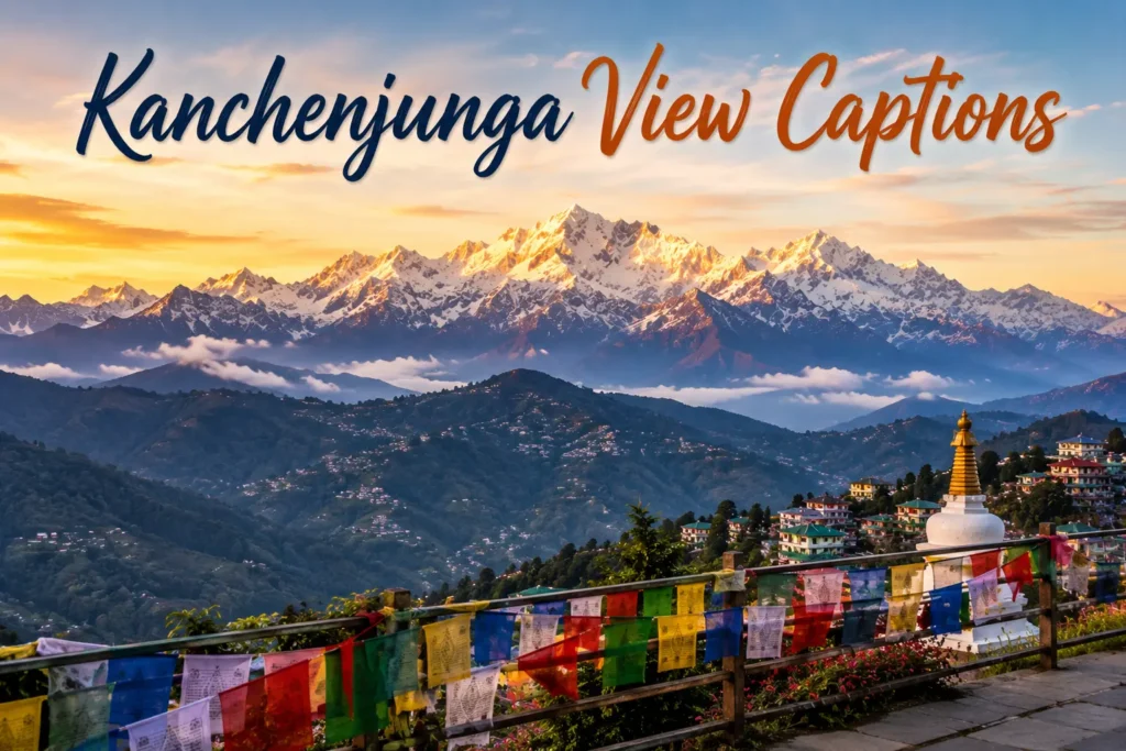 Kanchenjunga view captions