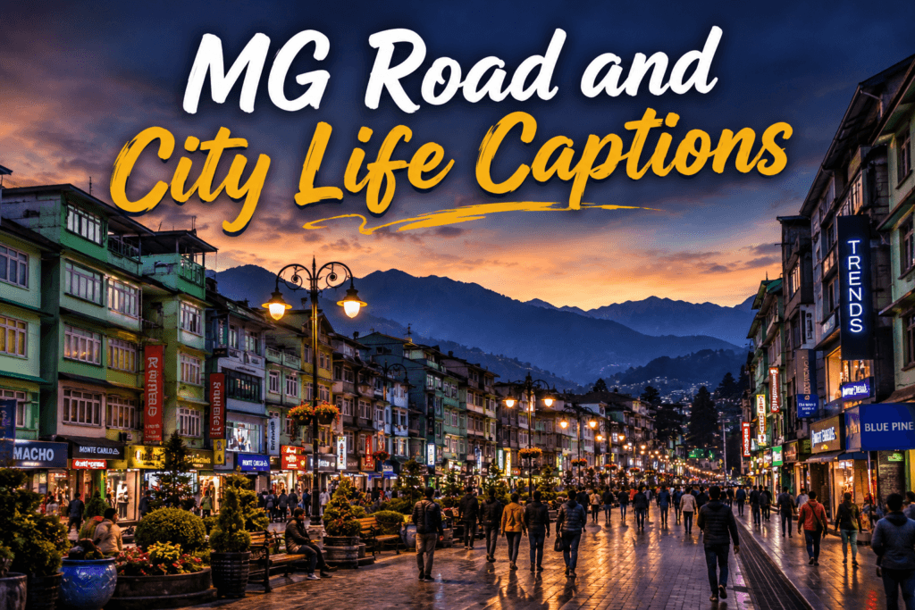 Mg road and city life captions