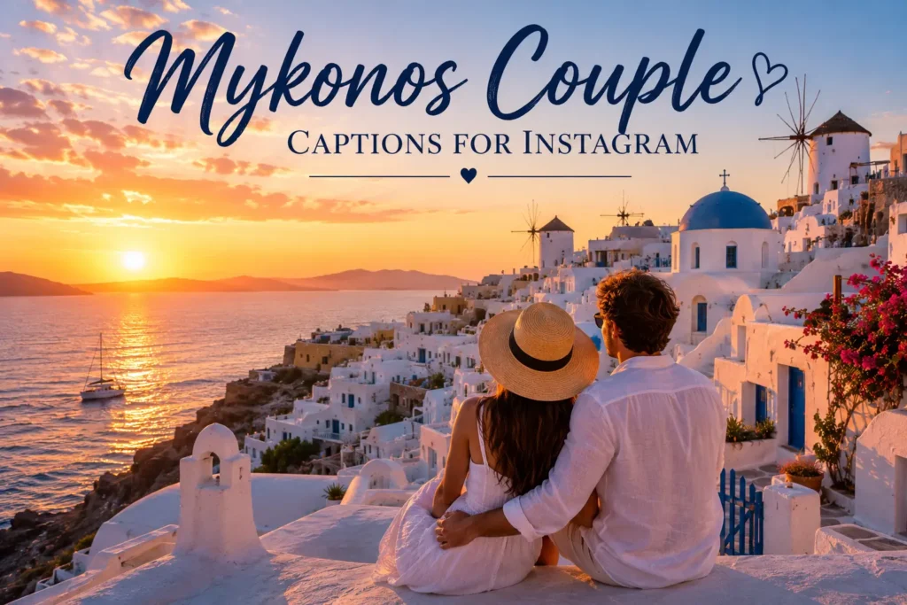 Mykonos couple captions for instagram 1 Mykonos couple captions for instagram
