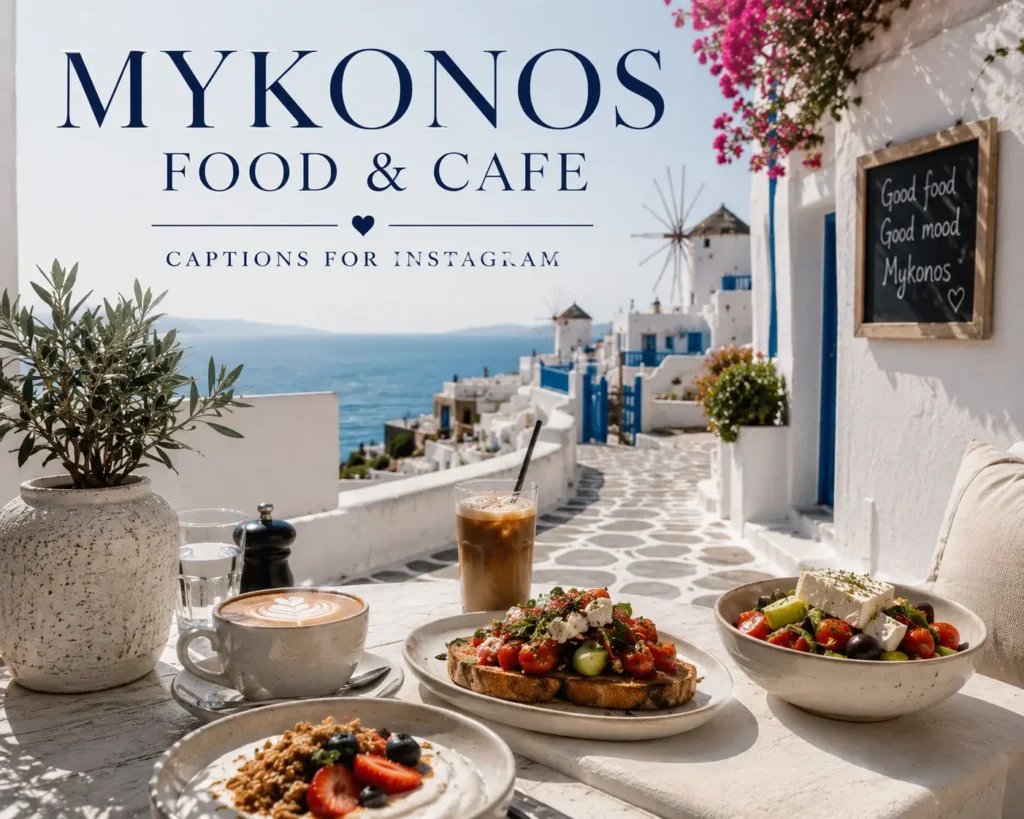 Mykonos food and cafe captions for instagram 1 Mykonos food and cafe captions for instagram