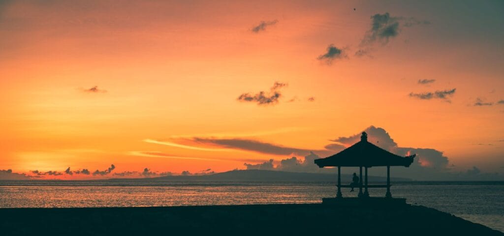 One line bali sunset captions One line bali sunset captions