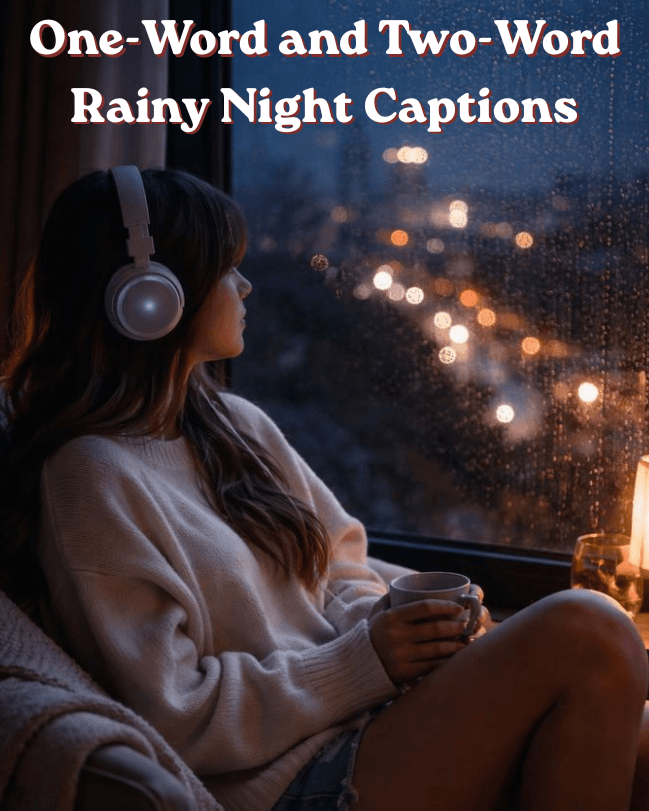 One word and two word rainy night captions 1 One word and two word rainy night captions