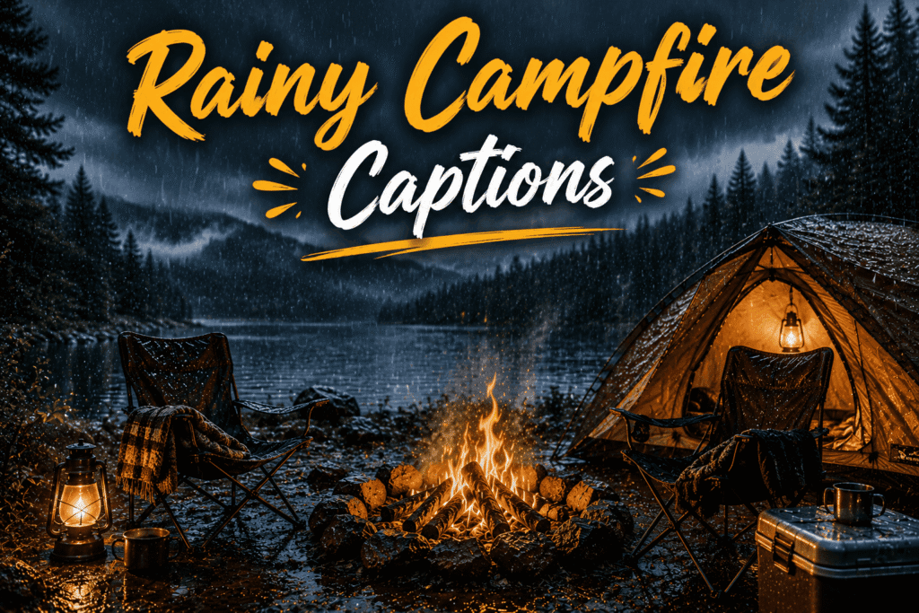 Rainy campfire captions 1 Rainy campfire captions