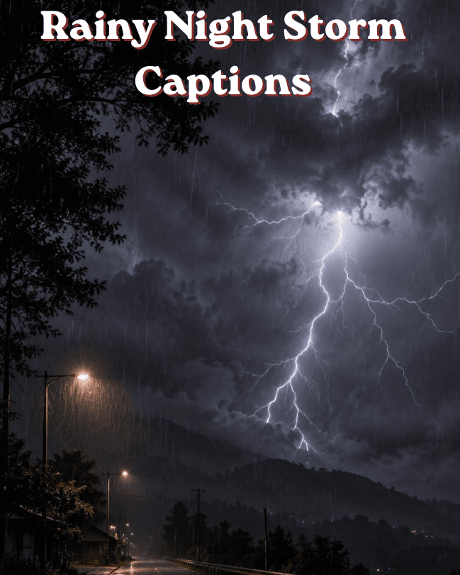 Rainy night storm captions 1 Rainy night storm captions