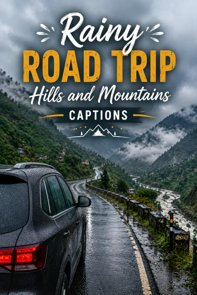 Rainy road trip hills and mountains captions 1 Rainy road trip hills and mountains captions