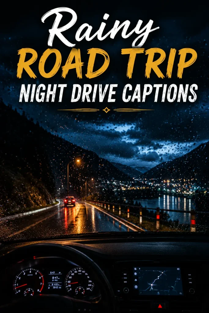 Rainy road trip night drive captions 1 Rainy road trip night drive captions