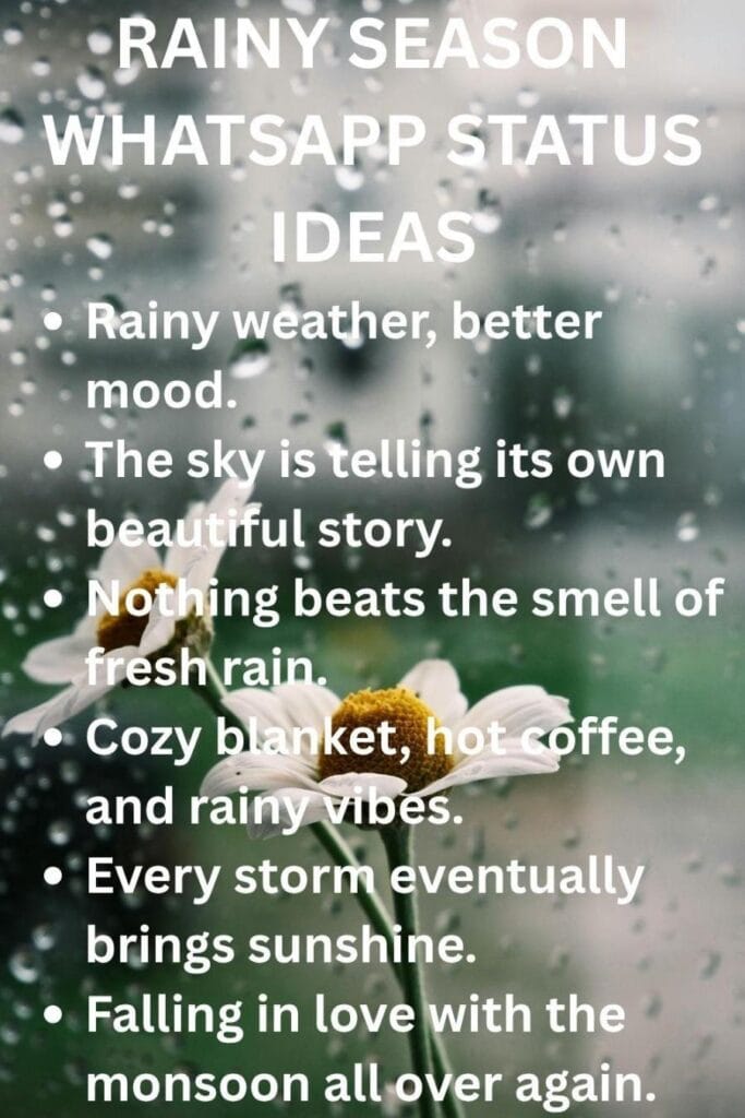 Rainy season status whatsapp