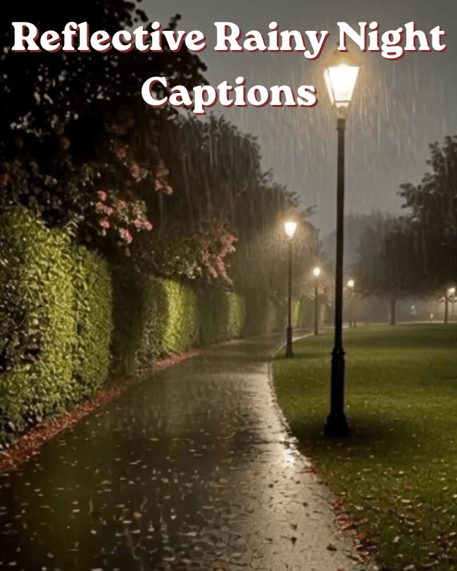 Reflective rainy night captions 1 Reflective rainy night captions