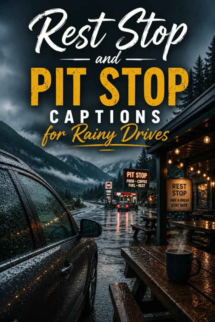 Rest stop and pit stop captions for rainy drives 1 Rest stop and pit stop captions for rainy drives
