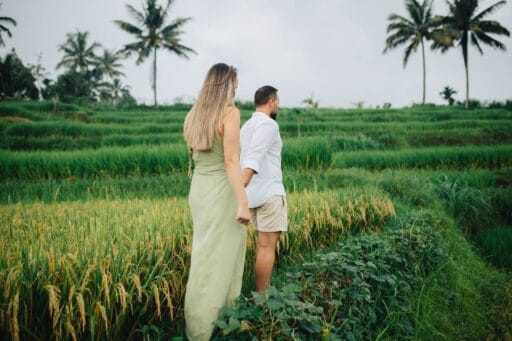 Romantic bali couple captions