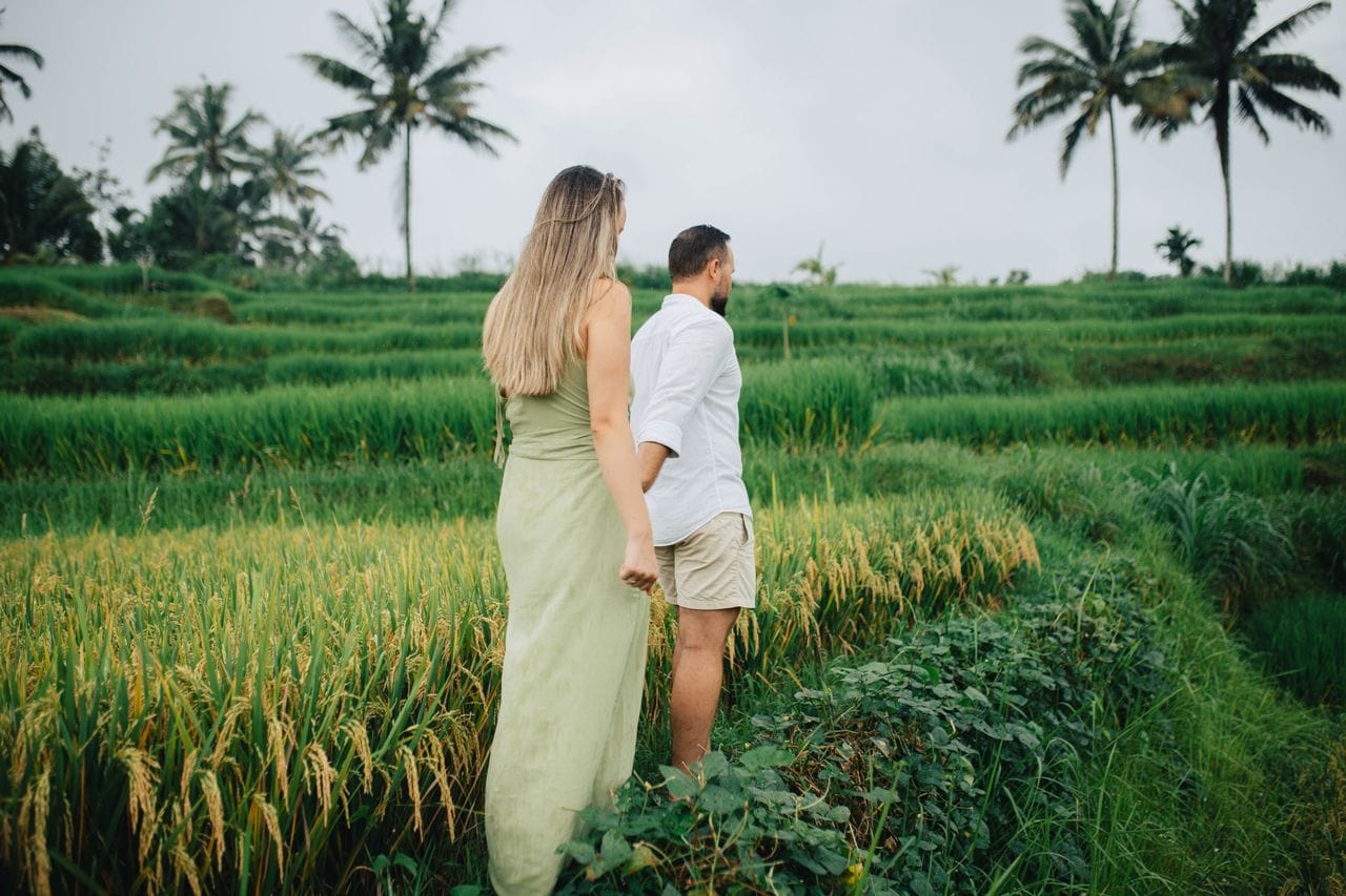 Romantic bali couple captions